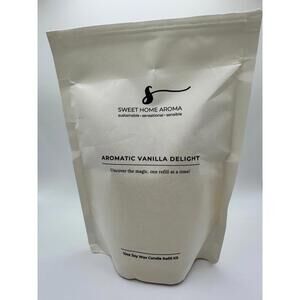 Sweet Home Aroma 10 oz Soy Wax Candle Kit Aromatic Vanilla Delight NEW